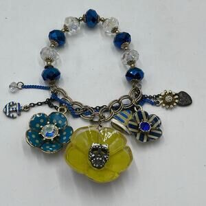 Betsey Johnson Yacht Club Spectator Sailboat Multicolor Half Stretch Bracelet